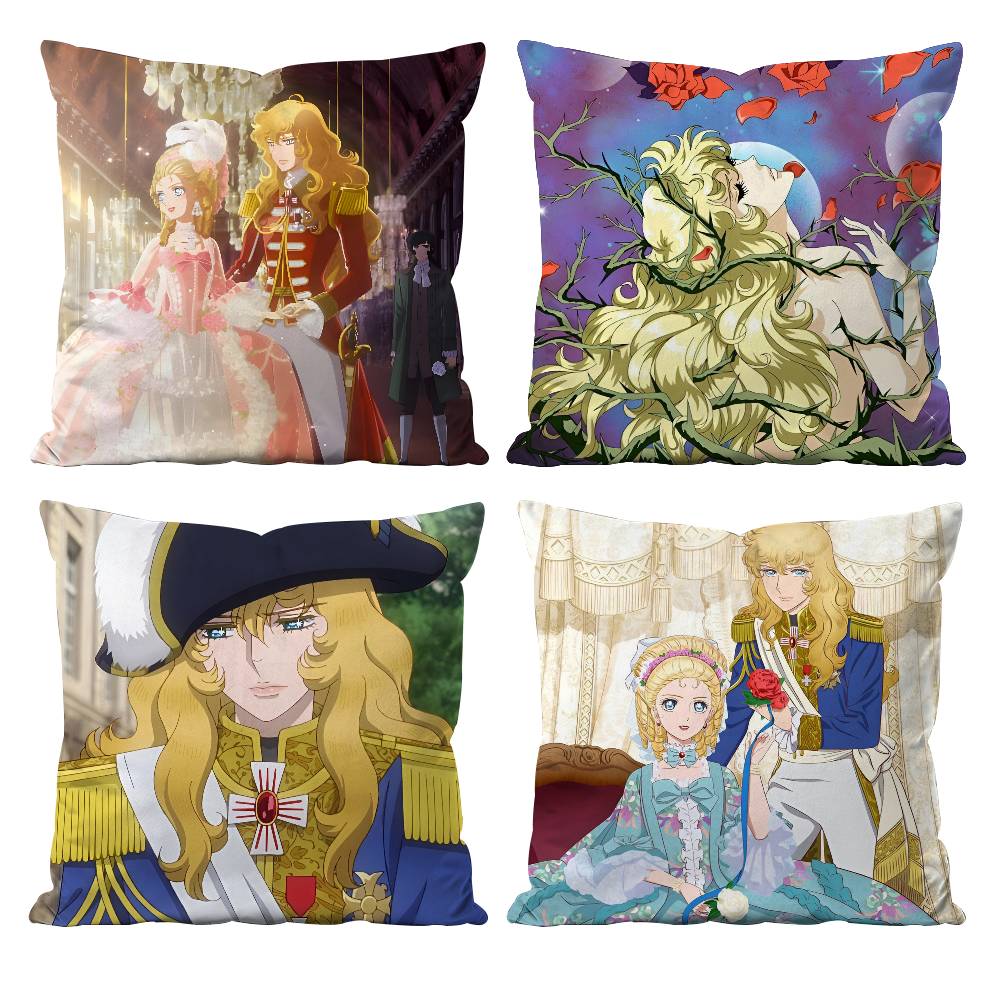 Versailles Home Textiles - ヴィンテージアニメ R-ベルサイユのばら 枕カバー 防ダニ枕カバー インビジブルジッパー シルキーショートプラッシュ