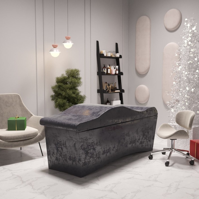 Memory Foam Topper - まつげエクステ用マットレスとカバー、ウェーブメモリーフォームまつげエクステベッド、美容サロンマットレス、まつげエクステフォームスパベッド、カーブドトッパー