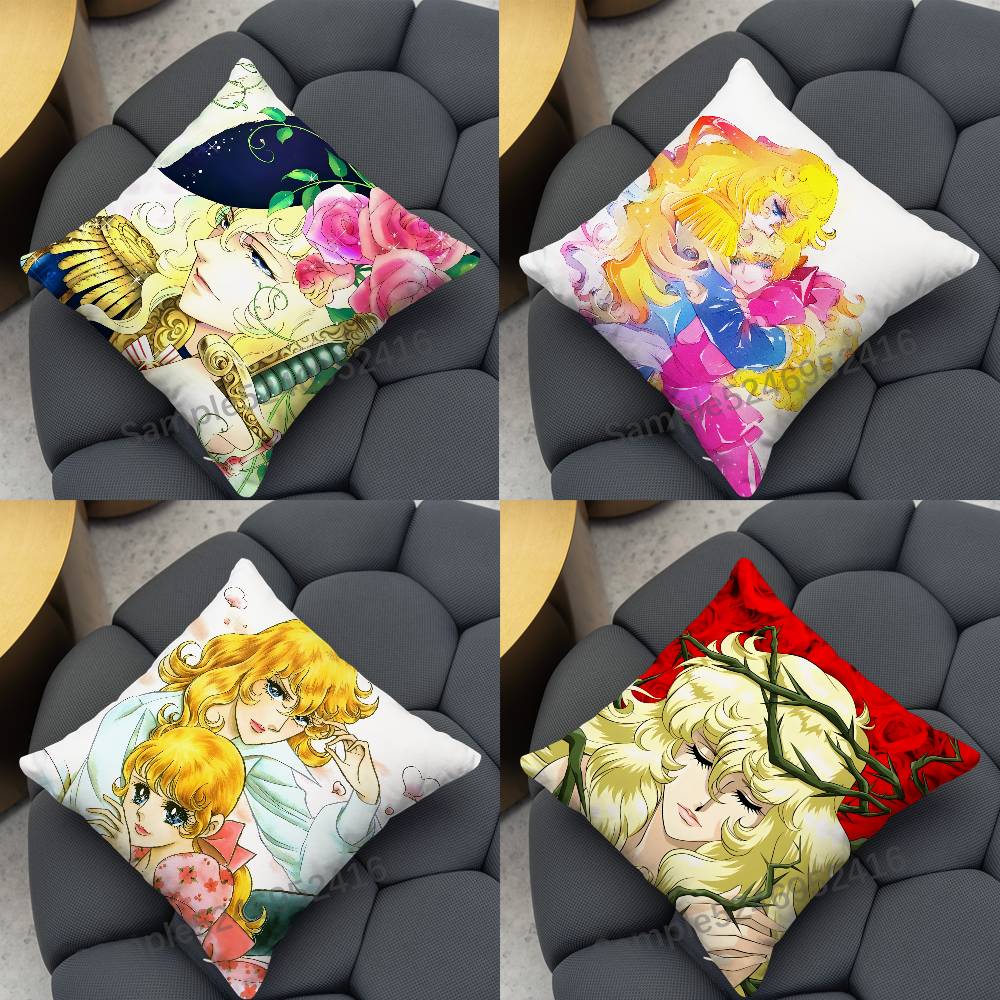 Versailles Home Textiles - ヴェルサイユのR-ローズスクエアクッション枕カバー ソファ寝室/リビングルーム背もたれ用 複数サイズ 洗えるカバー