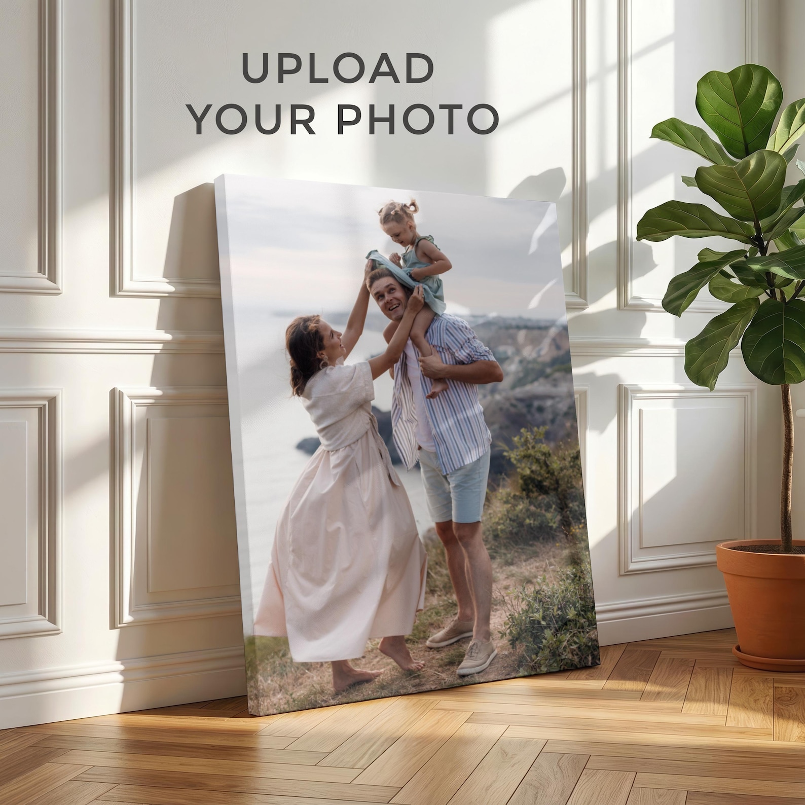 Home And Textiles - パーソナライズされた写真キャンバス、カスタムファミリーウォールアート、大型写真キャンバス、結婚祝い、写真からキャンバスへのプリント、家の装飾ウォールアート