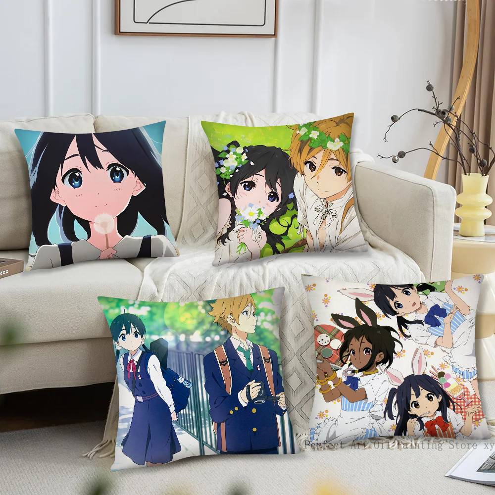Home Textiles Market - アニメーションタマコマーケット枕カバーファッションスクエア枕カバー寝室ソファルームイン装飾レジャー