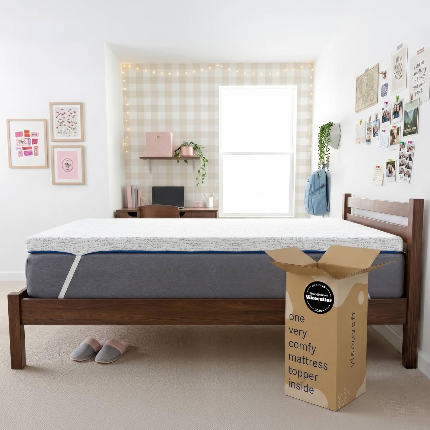 Memory Foam Topper - 3インチ メモリーフォームマットレストッパー ツインXL - 高密度換気型エクストラロングマットレス、カスタマイズ可能