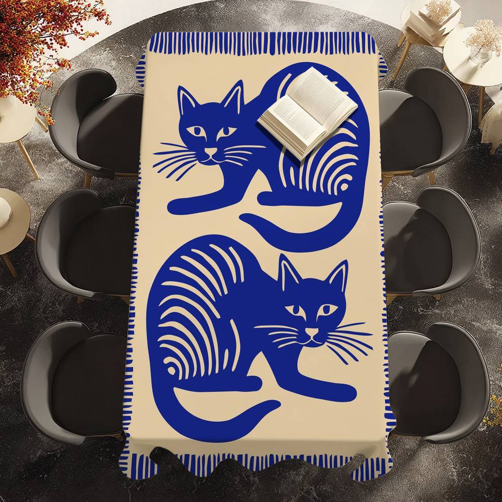 Home Textiles Egypt - 古代エジプト タイガーレオパード テーブルクロス ピクニック テラス レストラン