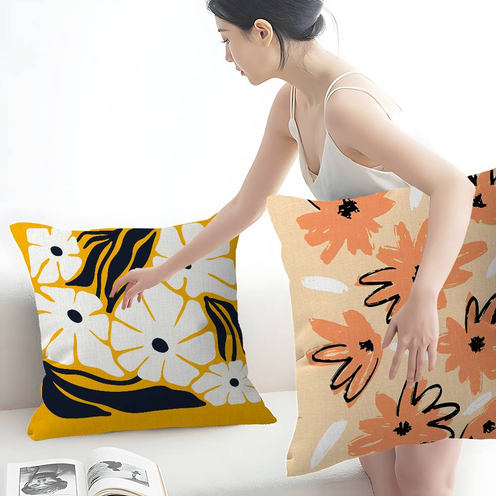 抽象的な花柄のマーケットクッションカバー、ソファや車用の装飾 - Home Textiles Market のレビューと価格