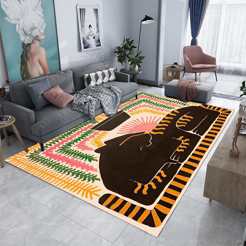 古代エジプト抽象カーペット装飾ラグリビングルーム用カラフルな - Home Textiles Egypt のレビューと価格