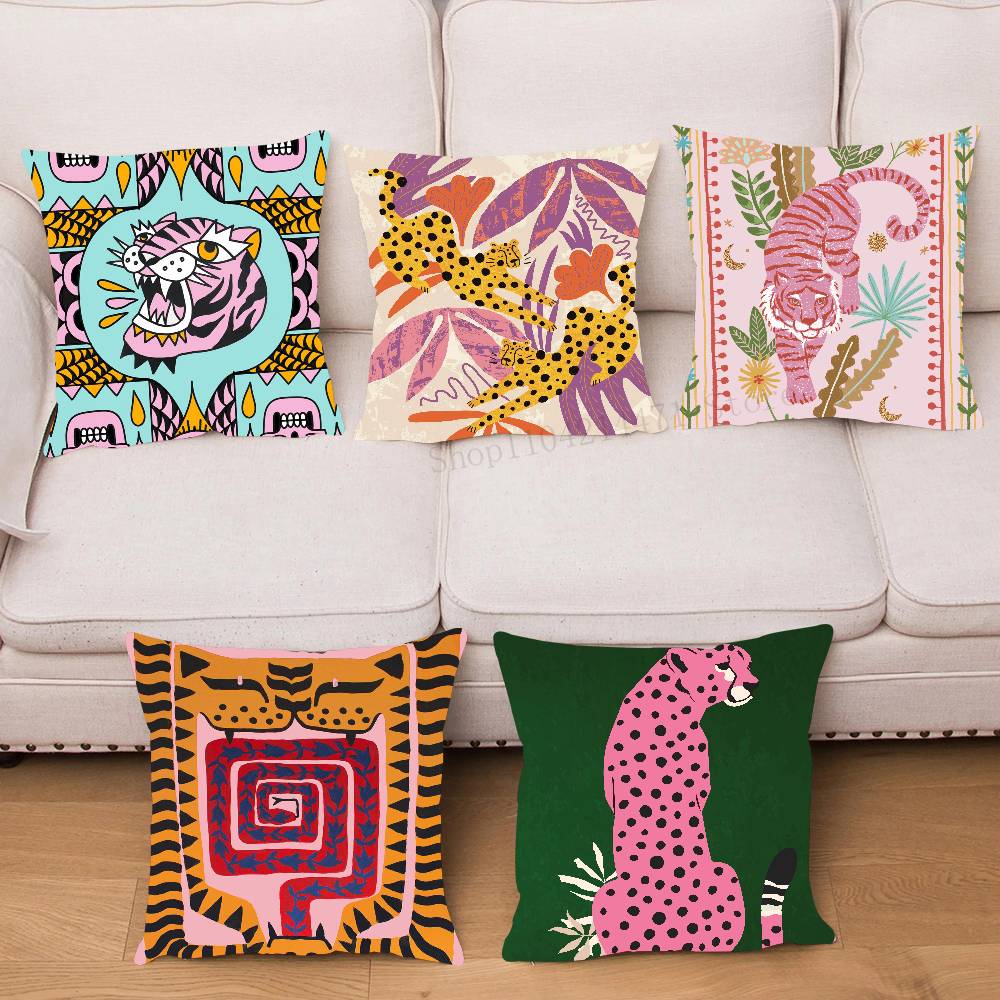 古代エジプトカラフルな抽象的な虎ヒョウ枕カバーファッション正 - Home Textiles Egypt のレビューと価格