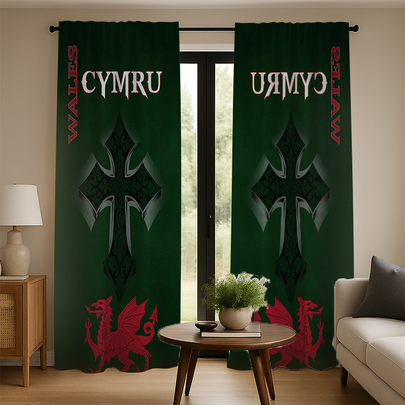 ウェールズドラゴンカーテン サイムルー ケルトクロスプリント - Home Textiles Uk のレビューと価格
