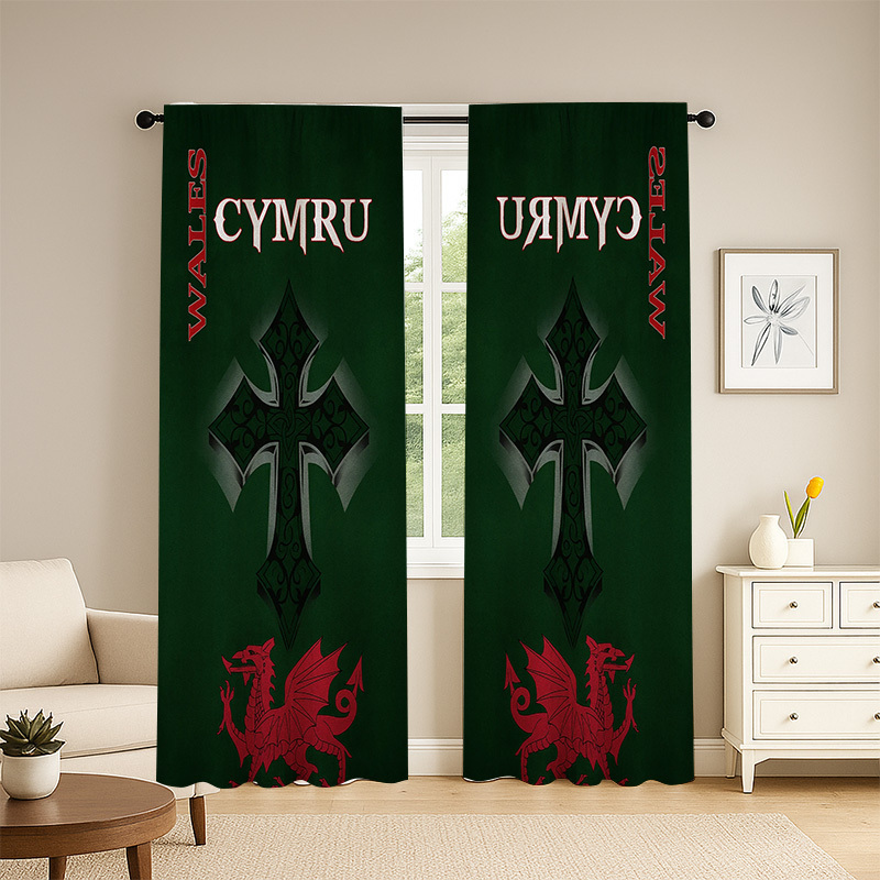 ウェールズドラゴンカーテン サイムルー ケルトクロスプリント - Home Textiles Uk のレビューと価格