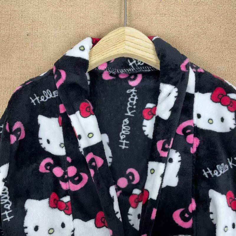 ナイトガウン ハローキティ 新しい秋冬暖かいミッドレングスバ - Home And Textiles のレビューと価格