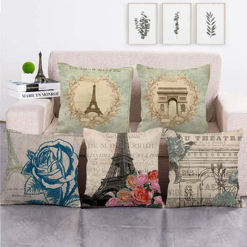 ロンドン、パリタワー、英国デジタル印刷ショートぬいぐるみ枕カ - Home Textiles Uk のレビューと価格