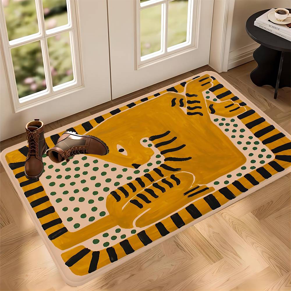 古代エジプトの虎と豹の柄のドアマット、北欧スタイルの寝室・リ - Home Textiles Egypt のレビューと価格