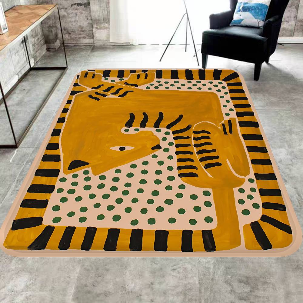 古代エジプトの虎と豹の柄のドアマット、北欧スタイルの寝室・リ - Home Textiles Egypt のレビューと価格