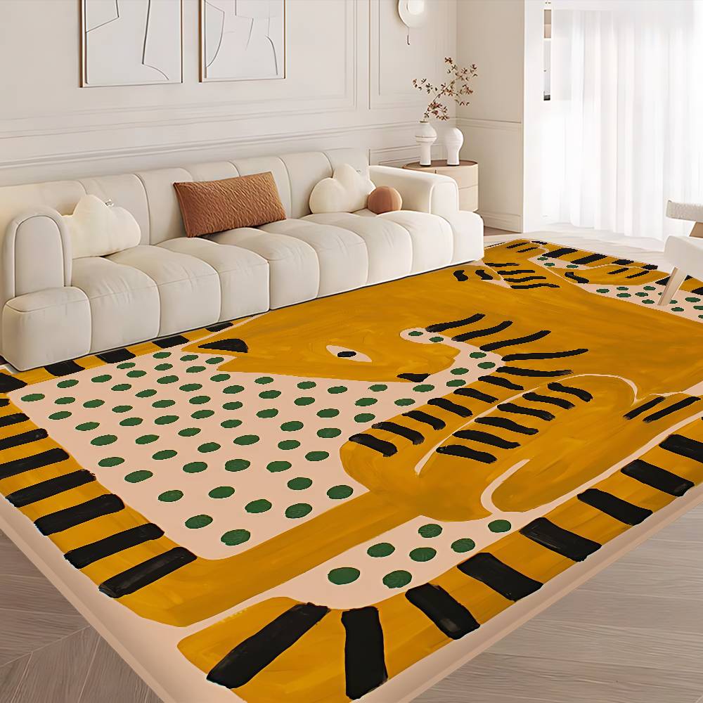 古代エジプトの虎と豹の柄のドアマット、北欧スタイルの寝室・リ - Home Textiles Egypt のレビューと価格