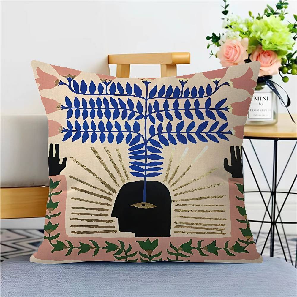 古代エジプトの虎、豹、幸運の龍の柄の枕カバー、ソファクッショ - Home Textiles Egypt のレビューと価格