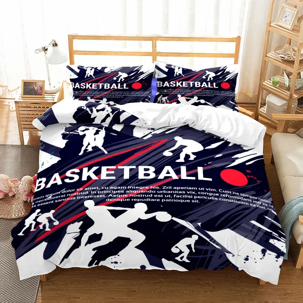 素晴らしい3Dプリントバスケットボール柄布団カバーセット、英 - Home Textiles Uk のレビューと価格