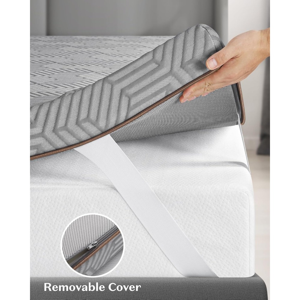 しっかりとしたマットレストッパー フルサイズ - 4インチの - Memory Foam Topper のレビューと価格
