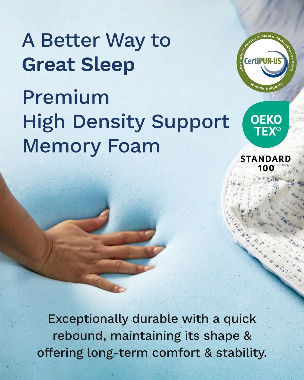 3インチ メモリーフォームマットレストッパー ツインXL - - Memory Foam Topper のレビューと価格