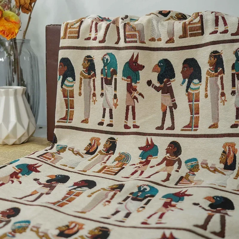 古代エジプトエスニックスタイル糸染めジャカード生地ホームテキ - Home Textiles Egypt のレビューと価格