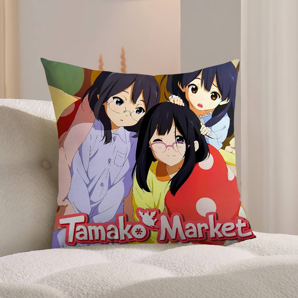 アニメーションT-タマコマーケット枕カバー、ソファ装飾、車、 - Home Textiles Market のレビューと価格