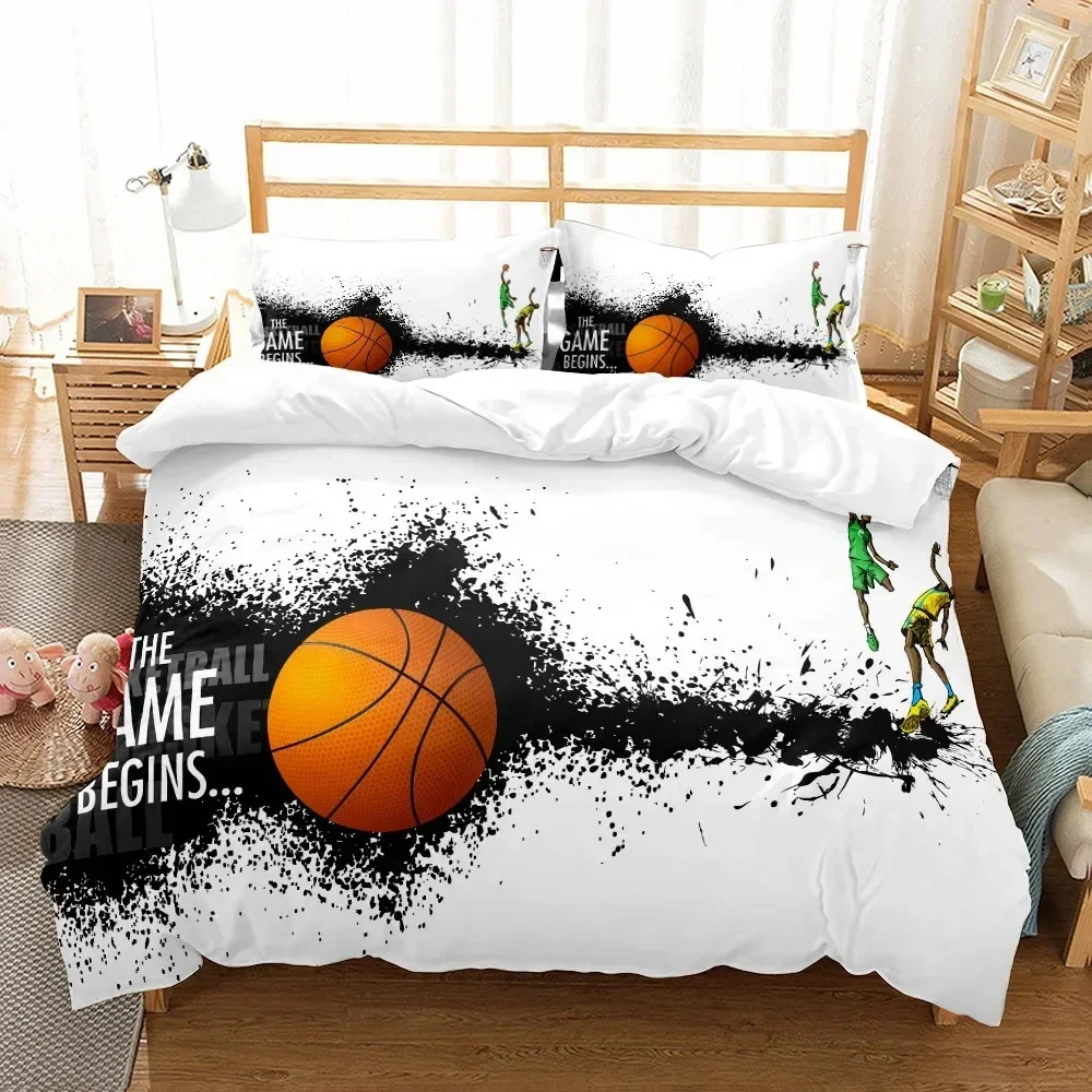 素晴らしい3Dプリントバスケットボール柄布団カバーセット イ - Home Textiles Uk のレビューと価格