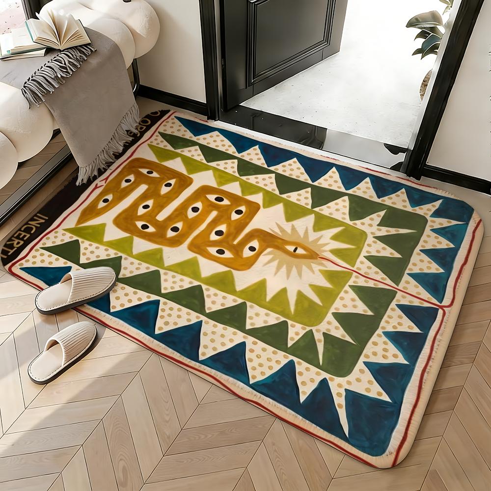 ソフト吸収性ノンスリップラグデザイン古代エジプトタイガーフロ - Home Textiles Egypt のレビューと価格