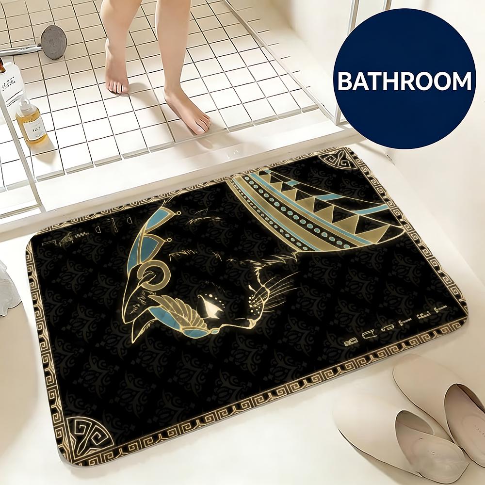 ソフトフランネルフロアマットアートエジプト抽象フロアマット滑 - Home Textiles Egypt のレビューと価格