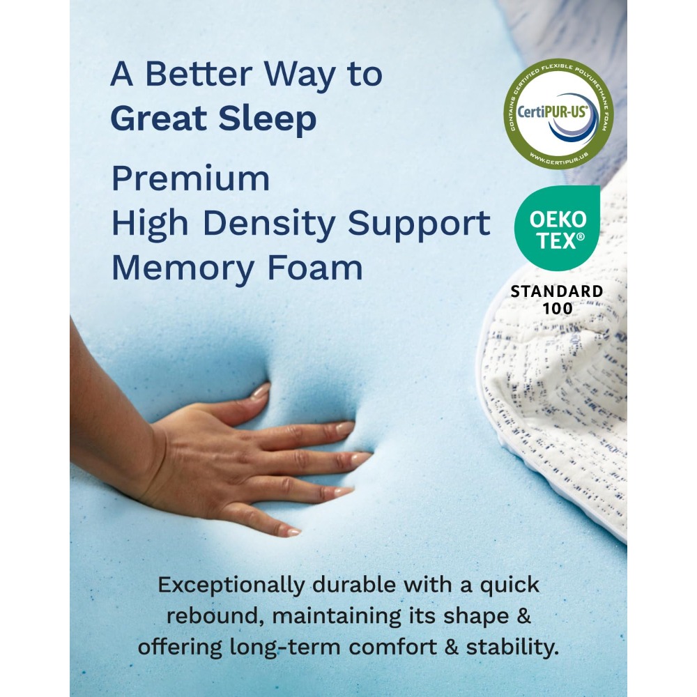 3インチ メモリーフォームマットレストッパー ツインXL、高 - Memory Foam Topper のレビューと価格