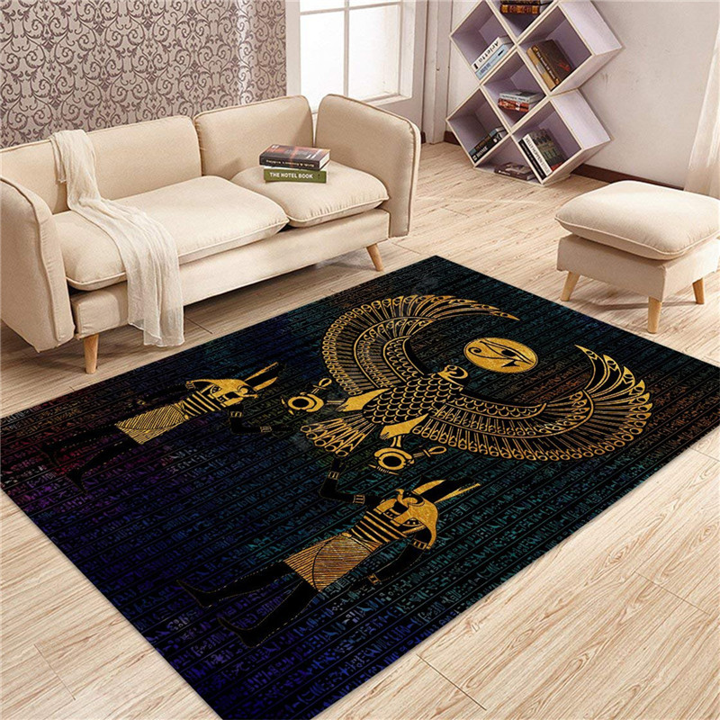 ホルスアイエジプトアヌビス古代3Dプリントラグフロアマットラ - Home Textiles Egypt のレビューと価格