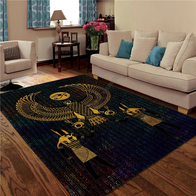 ホルスアイエジプトアヌビス古代3Dプリントラグフロアマットラ - Home Textiles Egypt のレビューと価格